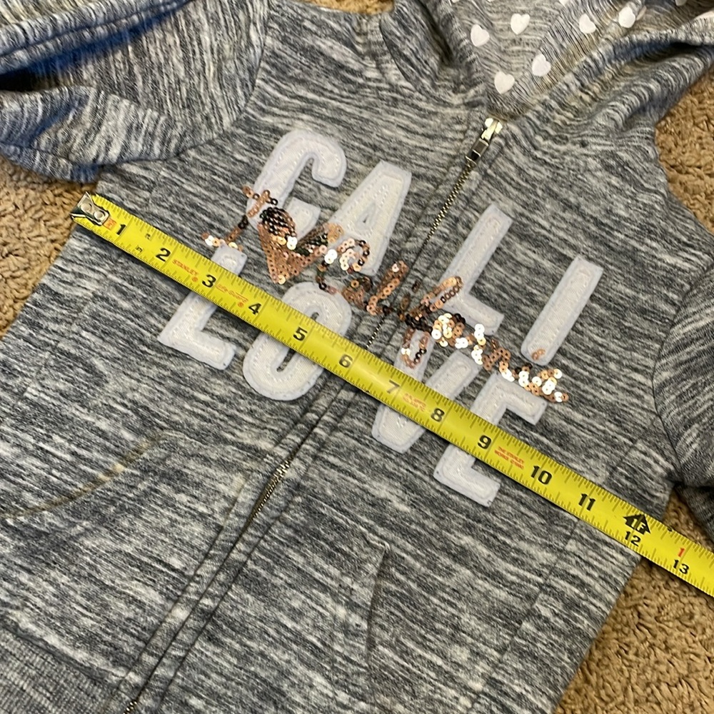 Reflex kids Cali love glitter zip up hoodie - Picture 4 of 9